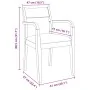 Sillas de comedor con cojines 2 uds madera maciza marrón caucho de , Sillas de comedor - Ref: Foro24-4102508, Precio: 178,90 ...