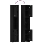 Mueble de baño de madera de roble negro 30x30x183,5 cm de , Muebles de baño - Ref: Foro24-863124, Precio: 70,16 €, Descuento: %
