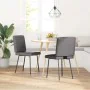 Sillas de comedor 2 unidades cuero sintético gris de , Sillas de comedor - Ref: Foro24-4101168, Precio: 86,96 €, Descuento: %