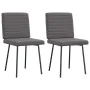 Sillas de comedor 2 unidades cuero sintético gris de , Sillas de comedor - Ref: Foro24-4101168, Precio: 86,96 €, Descuento: %