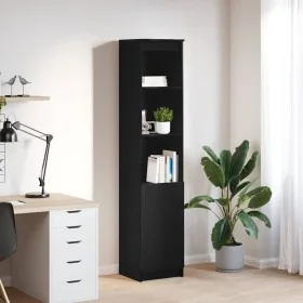 Aparador alto roble negro 37,5x35x180 cm madera de ingeniería de , Aparadores - Ref: Foro24-861671, Precio: 90,00 €, Descuent...