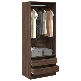 Armario madera de ingeniería color roble marrón 80x50x200 cm de , Armarios roperos - Ref: Foro24-3307753, Precio: 151,24 €, D...