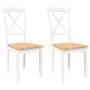 Dining chairs, 2 units, solid white rubberwood. by , dining chairs - Ref: Foro24-4102406, Price: 116,28 €, Discount: %