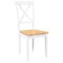 Dining chairs, 2 units, solid white rubberwood. by , dining chairs - Ref: Foro24-4102406, Price: 116,28 €, Discount: %