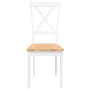Dining chairs, 2 units, solid white rubberwood. by , dining chairs - Ref: Foro24-4102406, Price: 116,28 €, Discount: %