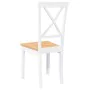 Dining chairs, 2 units, solid white rubberwood. by , dining chairs - Ref: Foro24-4102406, Price: 116,28 €, Discount: %