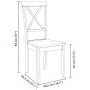 Dining chairs, 2 units, solid white rubberwood. by , dining chairs - Ref: Foro24-4102406, Price: 116,28 €, Discount: %