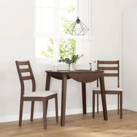 Sillas de comedor con cojines 2 uds madera maciza marrón caucho de , Sillas de comedor - Ref: Foro24-4102515, Precio: 132,53 ...