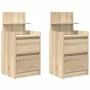 Mesillas de noche con 2 cajones 2 uds roble Sonoma 38x34x80 cm de , Mesitas de noche - Ref: Foro24-861360, Precio: 100,07 €, ...