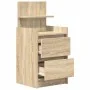 Mesillas de noche con 2 cajones 2 uds roble Sonoma 38x34x80 cm de , Mesitas de noche - Ref: Foro24-861360, Precio: 100,07 €, ...