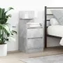 Mesillas de noche con 2 cajones 2 uds gris hormigón 38x34x80 cm de , Mesitas de noche - Ref: Foro24-861362, Precio: 96,30 €, ...