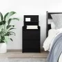 Mesilla de noche con 2 cajones color negro 38x34x80 cm de , Mesitas de noche - Ref: Foro24-861357, Precio: 57,74 €, Descuento: %
