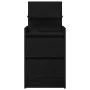 Mesilla de noche con 2 cajones color negro 38x34x80 cm de , Mesitas de noche - Ref: Foro24-861357, Precio: 57,74 €, Descuento: %