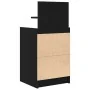 Mesilla de noche con 2 cajones color negro 38x34x80 cm de , Mesitas de noche - Ref: Foro24-861357, Precio: 57,74 €, Descuento: %
