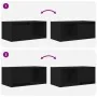 Muebles de TV 2 uds Roble Negro 60x31x25,5 cm Madera ingeniería de , Muebles TV - Ref: Foro24-861439, Precio: 72,39 €, Descue...