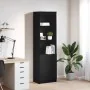 Aparador alto roble negro 50x35x180 cm madera de ingeniería de , Aparadores - Ref: Foro24-3328463, Precio: 110,07 €, Descuent...