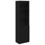 Aparador alto roble negro 50x35x180 cm madera de ingeniería de , Aparadores - Ref: Foro24-3328463, Precio: 110,07 €, Descuent...