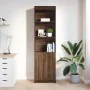 Aparador alto roble marrón 50x35x180 cm madera de ingeniería by , Sideboards - Ref: Foro24-3328468, Price: 109,36 €, Discount: %