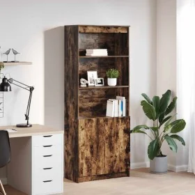 Aparador alto madera de ingeniería roble ahumado 70x35x180 cm de , Aparadores - Ref: Foro24-3328475, Precio: 120,72 €, Descue...