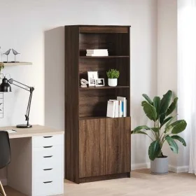 Aparador alto madera de ingeniería marrón roble 70x35x180 cm by , Sideboards - Ref: Foro24-3328477, Price: 123,50 €, Discount: %
