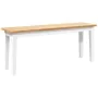 Bank 110 cm Massivholz weißer Kautschuk von , Ess- und Küchenbänke - Ref: Foro24-4102607, Preis: 78,82 €, Rabatt: %