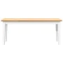Bank 110 cm Massivholz weißer Kautschuk von , Ess- und Küchenbänke - Ref: Foro24-4102607, Preis: 78,82 €, Rabatt: %