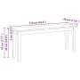 Bank 110 cm Massivholz weißer Kautschuk von , Ess- und Küchenbänke - Ref: Foro24-4102607, Preis: 78,82 €, Rabatt: %