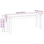 Solid Rubber Wood 110 cm Bank by , Dining and kitchen benches - Ref: Foro24-4102605, Price: 78,82 €, Discount: %