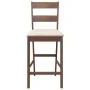 Taburetes de bar con cojines 2 uds madera maciza marrón caucho de , Taburetes de cocina - Ref: Foro24-4102555, Precio: 134,84...