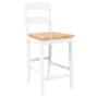 Taburetes de bar 2 uds madera maciza blanca caucho de , Taburetes de cocina - Ref: Foro24-4102560, Precio: 134,76 €, Descuent...