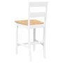 Taburetes de bar 2 uds madera maciza blanca caucho de , Taburetes de cocina - Ref: Foro24-4102560, Precio: 134,76 €, Descuent...
