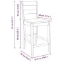 Taburetes de bar 2 uds madera maciza blanca caucho de , Taburetes de cocina - Ref: Foro24-4102560, Precio: 134,76 €, Descuent...