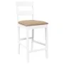 Bar stools with 2 white solid wood rubber cushions by , Kitchen stools - Ref: Foro24-4102562, Price: 135,16 €, Discount: %