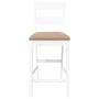 Bar stools with 2 white solid wood rubber cushions by , Kitchen stools - Ref: Foro24-4102562, Price: 135,16 €, Discount: %