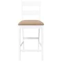 Barhocker mit 2 Stück massiven weißen Gummiholz-Sitzkissen. von , Küchenhocker - Ref: Foro24-4102562, Preis: 135,16 €, Rabatt: %