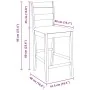 Bar stools with 2 white solid wood rubber cushions by , Kitchen stools - Ref: Foro24-4102562, Price: 135,16 €, Discount: %