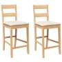 Barhocker mit 2 Sitzkissen aus massivem Naturkautschukholz von , Küchenhocker - Ref: Foro24-4102557, Preis: 135,16 €, Rabatt: %