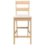 Barhocker mit 2 Sitzkissen aus massivem Naturkautschukholz von , Küchenhocker - Ref: Foro24-4102557, Preis: 135,16 €, Rabatt: %