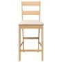 Taburetes de bar con cojines 2 uds madera maciza natural caucho de , Taburetes de cocina - Ref: Foro24-4102557, Precio: 135,1...