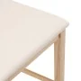 Taburetes de bar con cojines 2 uds madera maciza natural caucho de , Taburetes de cocina - Ref: Foro24-4102557, Precio: 135,1...