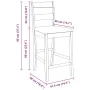 Barhocker mit 2 Sitzkissen aus massivem Naturkautschukholz von , Küchenhocker - Ref: Foro24-4102557, Preis: 135,16 €, Rabatt: %