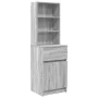 Mesilla de noche gris Sonoma 39x35x125 cm madera de ingeniería de , Mesitas de noche - Ref: Foro24-861315, Precio: 77,65 €, D...