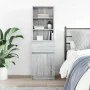 Mesilla de noche gris Sonoma 39x35x125 cm madera de ingeniería de , Mesitas de noche - Ref: Foro24-861315, Precio: 77,65 €, D...