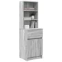 Mesilla de noche gris Sonoma 39x35x125 cm madera de ingeniería de , Mesitas de noche - Ref: Foro24-861315, Precio: 77,65 €, D...