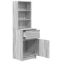 Mesilla de noche gris Sonoma 39x35x125 cm madera de ingeniería de , Mesitas de noche - Ref: Foro24-861315, Precio: 77,65 €, D...