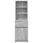 Mesilla de noche gris Sonoma 39x35x125 cm madera de ingeniería de , Mesitas de noche - Ref: Foro24-861315, Precio: 77,65 €, D...