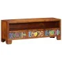 Mueble de TV Multicolor 110x30x40 cm Madera Maciza Acacia de , Almacenamiento para CD y DVD - Ref: Foro24-4016502, Precio: 18...
