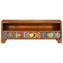 Mueble de TV Multicolor 110x30x40 cm Madera Maciza Acacia de , Almacenamiento para CD y DVD - Ref: Foro24-4016502, Precio: 18...