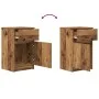 Two nightstands made of plywood and old wood, measuring 39x35x65cm each. by , Nightstands - Ref: Foro24-861334, Price: 97,54 ...