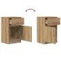 Zwei Nachttische aus Eichen-Ingenieurholz Artisian, 39x35x65 cm. von , Nachttische - Ref: Foro24-861336, Preis: 88,81 €, Raba...